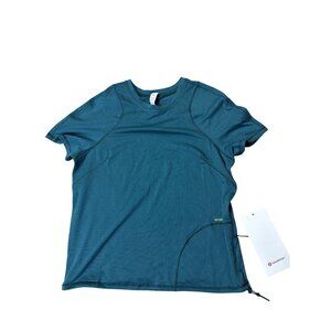 Lululemon Lightweight Cinch Hem Hiking Tee Blue Short Sleeve Size M